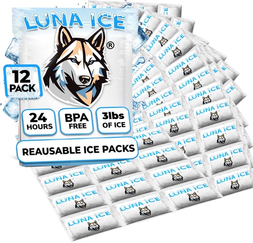 [BRSW2EAOA4CG2CD3] Dry Ice Packs for Shipping - Long Lasting ice Packs - 24+ Hour Freeze Power - BPA Free - 12 Pack Bulk 3 lb – Hielo Seco - Reusable Gel Bricks for Food