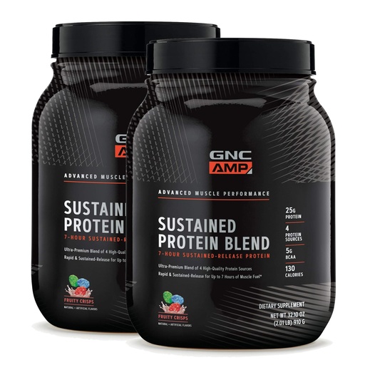[BRSWGHA3CAMBAGTK] GNC AMP Sustained Protein Blend - Cinnamon Toast (28 Servings)