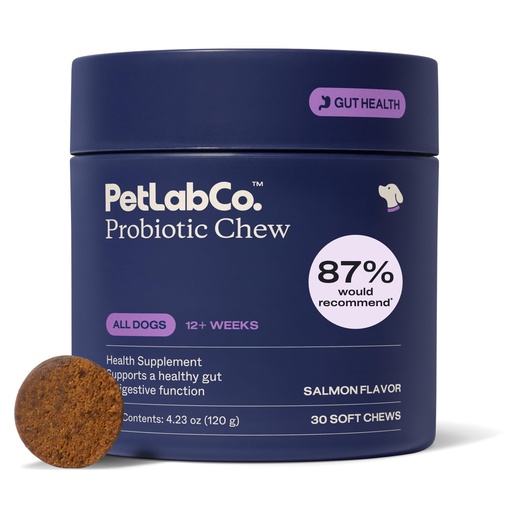 [BRSROYL5OYARADT7] PetLab Co. Probiotics for Dogs, Support Gut Health, Occasional Diarrhea, Digestive Health & Seasonal Allergies - Salmon Flavor - Packaging May Vary - 30 Soft Chews