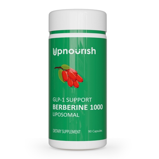 [BRSREAL3CIDQE2T5] UpNourish Liposomal Berberine Supplement - Advanced Berberine HCl 1000mg Plus Ceylon Cinnamon, Chromium Picolinate, Curcuminoids, Resveratrol, Green Tea and Yerba Mate - 90 Vegan Capsules