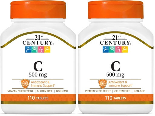[BRSRE2YQAUFRAHTD] 21st Century C 500 Mg Tablets, 110 Count (Pack of 2)