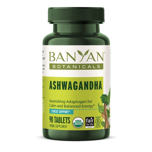 [BRSWIYT6ON5BKCLG] Banyan Botanicals Organic Ashwagandha - 1000mg per Serving - Cortisol Manager & Stress Relief Supplement - Adrenal Support for Mood, Restful Sleep & Muscle Recovery - 90 Tablets - Non-GMO, Vegan*