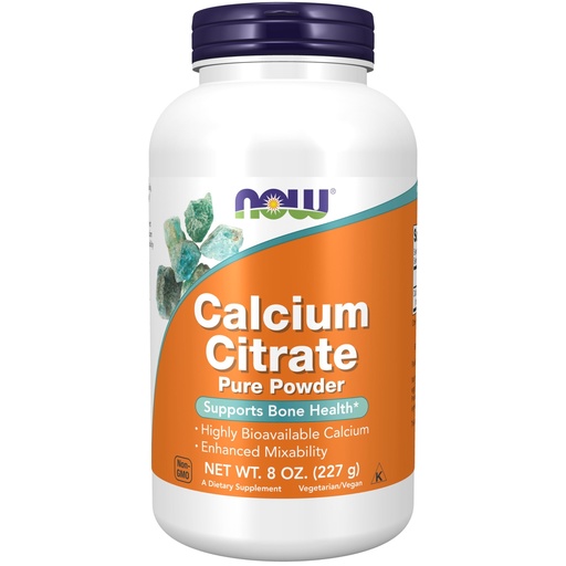 [BRSWIYT7DEHW2F3O] NOW Foods Supplements, Calcium Citrate Powder, Highly Bioavailable Calcium, Supports Bone Health*, 8-Ounce