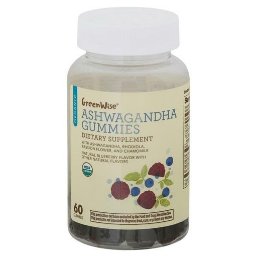 [BRSROAYZBUMWAHI3] Green-Wise Organic Ashwagandha Gummies - 60 Gummies