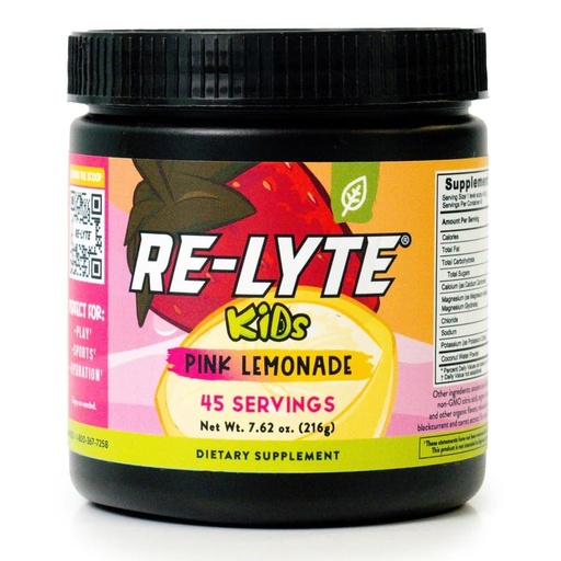 [BRSRAAY6PJ6A23T7] REDMOND Re-Lyte Kids Hydration Electrolyte Mix Powder, Pink Lemonade 7.62 oz