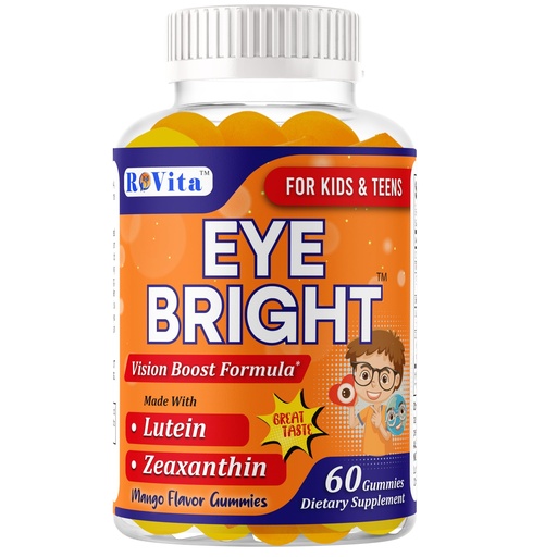[BRSRABAZC4PWEC36] Eye Bright Lutein Gummies for Kids & Teens– Eye Vitamins with Lutein & Zeaxanthin – Eye Health Supplements for Vision Support – Vitamins for Eye Health & Macular Support – 60 Gummies
