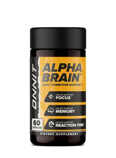 [BRSRAATROIMGACLF] ONNIT Alpha Brain Nootropic Brain Supplement for Focus, Memory, Mental Clarity, Cognitive Support with L-Theanine and Vitamin B6, 60 Count Capsules