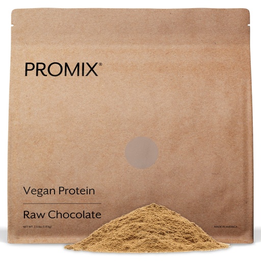 [BRSWECT2DMCRMC3U] ProMix Nutrition Plant-Based Vegan Protein Powder, Raw Chocolate - Pea Protein & Vitamin B-12 - ­Post Workout Fitness & Nutrition Shakes, Smoothies, Baking & Cooking Recipes - 2.5 Pound