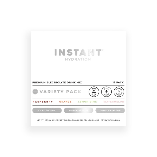 [BRSRAFQEOUMB6FDF] Instant Hydration Electrolytes Powder Packets - Variety Pack - Zero Sugar - Keto, Vegan, Gluten-Free, Non-GMO - Boost Recovery, Brain Function, Muscle & Tissue Health - 12 Sticks