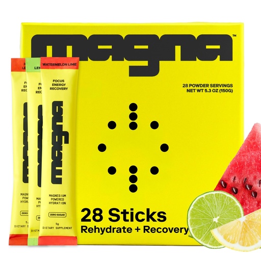 [BRSREZDQCMCBECQZ] MAGNA Electrolytes Powder Drink Mix for Hydration, Energy & Focus Support with Magnesium L Threonate (28 Servings, Variety)