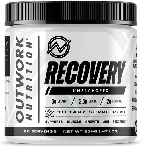 [BRSRAEICBMBWY3I4] Outwork Nutrition Post Workout Recovery Powder - Creatine Monohydrate, KSM-66 Ashwagandha & Tart Cherry - Speeds Recovery, Eases Soreness - Creatine Powder for Men & Women, Unflavored, 240 Gr