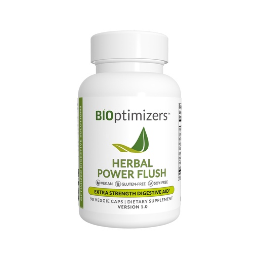 [BRSWGHQODN7BGH3F] BIOptimizers Herbal Power Flush - Extra Strength Digestive Cleanse - Eliminate Toxins Improve Bowel Digestion - Bloating Discomfort Relief for Adults - 90 Capsules