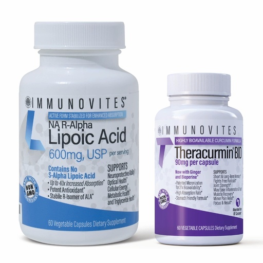 [BRSREGQBDMPBA33D] IMMUNOVITES Stabilized Na-R-ALA + Theracurmin BID Bundle