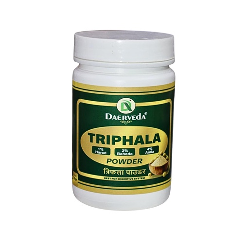 [BRSRECYOO4CGGGT3] Triphala Amrit Powder for Digestive System,Skin & Hair Health, Natural Herbal Supplement with Harad 1%,Baheda 2%,Amla 4% II 100g Jar Pack (1:2:4)