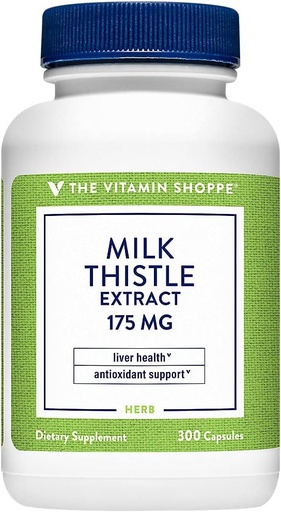 [BRSWKHAIBEBAC33P] The Vitamin Shoppe Milk Thistle Extract 175 MG (300 Capsules)