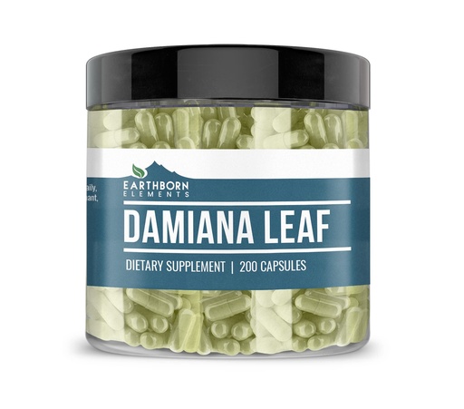 [BRSRMAILOYHQGCY6] Earthborn Elements Damiana Leaf 200 Capsules, Pure & Undiluted, No Additives