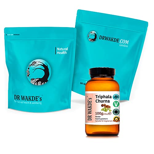 [BRSW2ZI2OJ7QAFDV] DR WAKDE's Triphala Churna Powder - 100g (3.5oz) | Mixture of 3 Dried Popular Fruits | Amla, Haritaki & Bibhitaki | Plant-Based | Vegan | All Natural