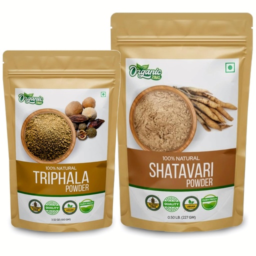 [BRSRABAQCV7GCALV] ORGANIC ZING Shatavari Powder- 227g & Triphala Powder- 100g