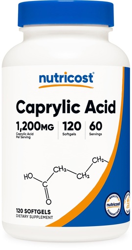 [BRSRAGIFOACQEAI7] Nutricost Caprylic Acid 1200mg, 120 Softgels