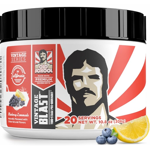 [BRSWIAT7CUMA2E3C] Old School Labs Ultimate 2 Stage Pre Workout for Explosive Energy, Massive Pumps & Laser Focus - Preworkout for Men & Women - Pre Workout Powder with Amino Acids - Natural Ingredients & 250mg Caffeine