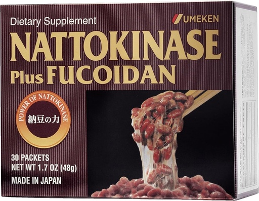 [BRSWYEIOAV5BE3QV] Nattokinase Plus Fucoidan for Circulatory Support, 2500FU Natto, Blood Circulation Supplements, Odor Free & Easy to Take Nattokinase Supplement, Okinawan Fucoidan, 1 Month Supply, 30 Count, Pack of 1