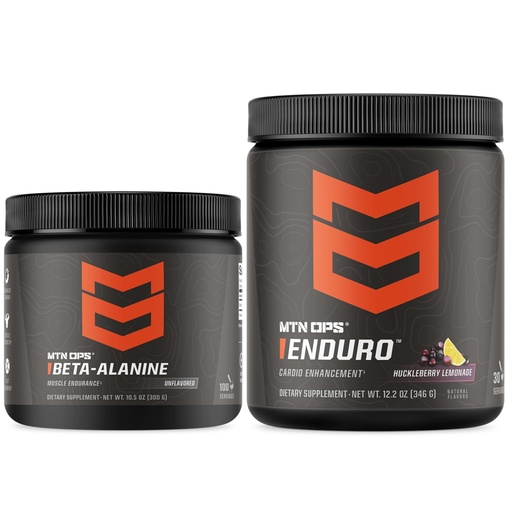 [BRSRGBQ6C54BGFA4] MTN OPS Beta Alanine + Enduro Huckleberry Lemonade Bundle, Stimulant-Free Endurance Stack, Nitric Oxide + Muscle Endurance Support, Pre Workout Performance Without Caffeine