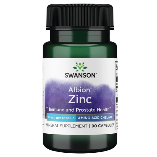 [BRSWIZ37DEOB2E32] Swanson Albion Chelated Zinc Glycinate 30 Milligrams 90 Capsules