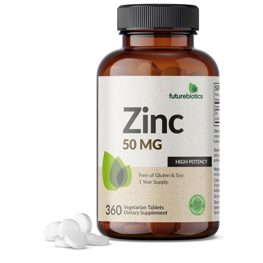 [BRSRA232PJYWYHLA] Futurebiotics Zinc 50 MG High Potency, 1 Year Supply - Non-GMO 360 Vegetarian Tablets