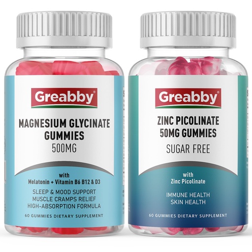 [BRSREFT2BUHB6FY3] Zinc Gummies, Magnesium Gummies, Zinc Picolinate & Magnesium Glycinate
