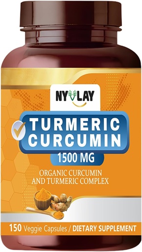 [BRSROBLQDIDRYEIY] Turmeric Curcumin 1500 MG 150 Capsules | Dietary Supplement | Extra Strength Natural Formulation | Support Strength & Energy
