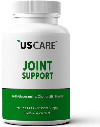 [BRSROCYOC4BQMF3J] USCare Joint Support Supplement with Glucosamine, Turmeric, Boswellia, MSM and More for Back, Knees, Hands