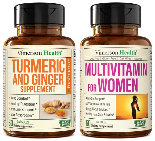 [BRSW22TROIJRO3Q6] Turmeric Supplement and Ginger Root Joint Support Supplement & Complete Multivitamin for Women