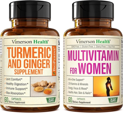 [BRSW22TROIJRO3Q6] Turmeric Supplement and Ginger Root Joint Support Supplement & Complete Multivitamin for Women