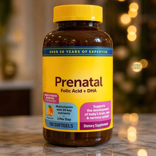 [BRSRGCYDA4BBEGQ6] Nature_Mades Prenatal Multi-Vitamin + DHA 150 Softgel Pack | Folic Acid Iron Omega 3 Formula
