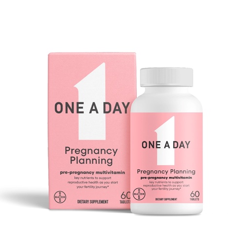 [BRSROBL2B55GAHTJ] One A Day Pregnancy Planning Prenatal Multivitamin for Women, Pre Pregnancy Vitamins for Women with Methylfolate, Folic Acid, Zinc, Vitamin B12 & Vitamin D to Support Reproductive Health, 60 Tablets