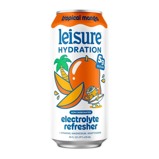 [BRSRAHACBBYQAALP] Leisure Hydration, Refresher Electrolyte Tropical Mango, 16 Fl Oz