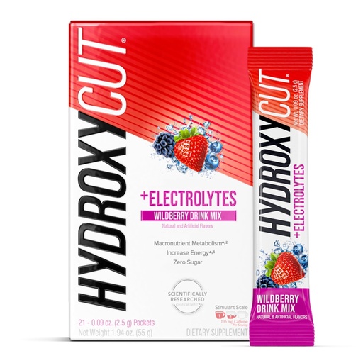 [BRSWIYACCJ7QAEDI] Hydroxycut Drink Mix - Advanced Result - Metabolism & Energy Support - C. Canephora Robusta Extract, 135 mg Caffeine & B Vitamins - for Men & Women - Wildberry Blast - 21 Stick Packs