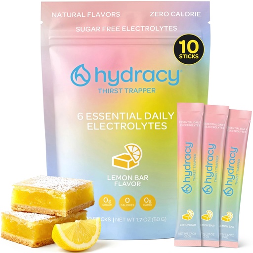 [BRSRAAD3DMBR4AD6] Hydracy Electrolyte Powder Packets - Low Sodium Sugar Free Hydration Drink Mix - 6 Electrolytes + 80 Trace Minerals French Grey Sea Salt - Zero Sugar Zero Calorie - Keto Vegan Non-GMO, 10 Count