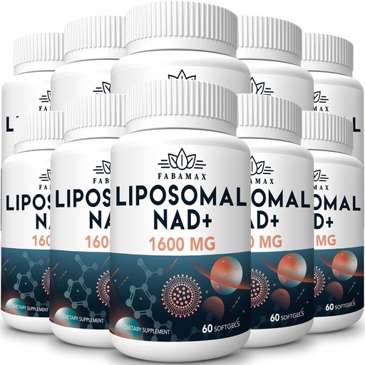 [BRSROZYKA4MQKA3G] 1600 mg Liposomal NAD Supplement, 98% Pure NAD+ Supplement, Superior Absorption, Alternative to Nicotinamide Riboside or NADH to Boost NAD+ for Aging Defense, Energy, Longevity, 600 Softgels