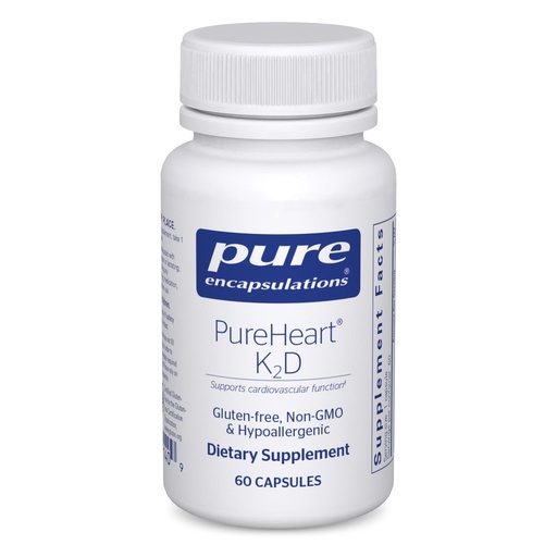 [BRSWGAQ6DICBSCI3] Pure Encapsulations PureHeart K2D - Heart Health Supplement* - with Vitamin K2 & D3 - Cholecalciferol Vitamin D & MK-7 - Non-GMO & Vegetarian - 60 Capsules