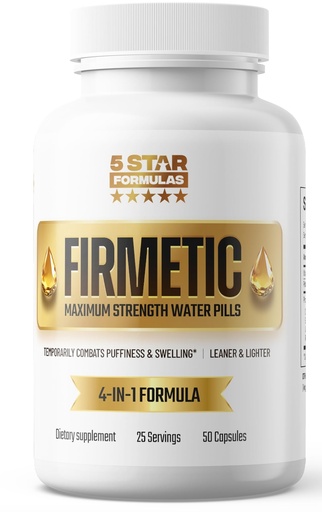 [BRSREYYTAACGC3L3] Firmetic: Water Pill For Your Swollen Foot, Leg, or Ankle - Reduce Water Retention & Swelling with Natural Water Pills - Firmetic Includes These Diuretic Supplements: B6, Caffeine, Dandelion & More.