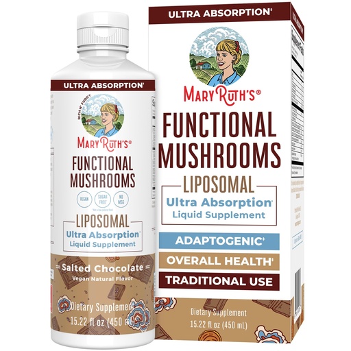 [BRSWYBI3AEDQMG32] MaryRuth Organics Mushroom, Mushroom Supplement, Mushroom Liquid Vitamin, Reishi Mushroom Supplement for Immune Support, Turkey Tail Vitamin for Stress Relief, Vegan, Non-GMO, Gluten Free, 15.22 Fl Oz