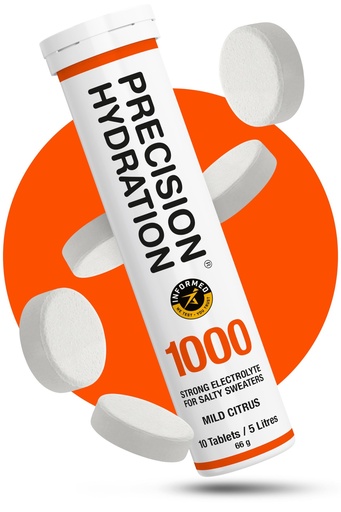 [BRSROAD5A4NGCDTU] Precision Hydration Electrolyte Tablets - Multi Strength Effervescent Hydration Tablets - Combats Cramp - Low Calorie, Gluten Free, Vegan/Vegetarian Friendly(1 Tube, 1000mg/L - Orange Tube)