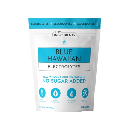 [BRSREAQFPMNA2G32] JUST INGREDIENTS Blue Hawaiian Electrolytes Drink Mix | 30 Servings | Organic Coconut Water, Spirulina & 5 Key Electrolytes | Supports Hydration, Electrolyte Balance & Muscle Recovery* | No Sugar Added