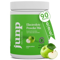 JUNP Electrolytes Powder No Sugar No Carbs, Mouthwatering Green Apple Keto Electrolyte Drink Mix, Potassium & Salt Hydration Powder Electrolytes Zero Calorie Sugar Free Electrolyte Powder, 90 Servings