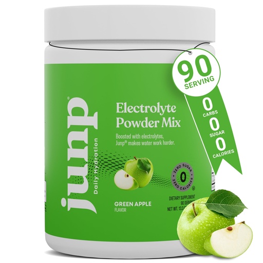 [BRSROEITAUGR6GTU] JUNP Electrolytes Powder No Sugar No Carbs, Mouthwatering Green Apple Keto Electrolyte Drink Mix, Potassium & Salt Hydration Powder Electrolytes Zero Calorie Sugar Free Electrolyte Powder, 90 Servings