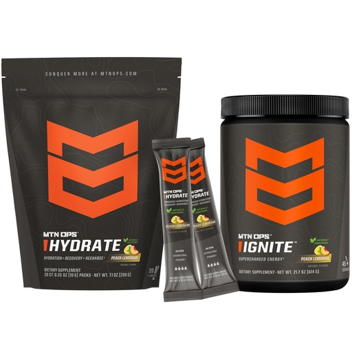 [BRSREBDQOABB6CLB] MTN OPS Naturally Sweetened Hydrate & Ignite Peach Lemonade