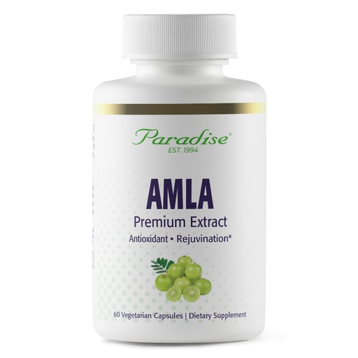 [BRSWIYT7O4IWMHD4] Paradise Herbs Amla, 250 mg Organic Whole Spectrum Vitamin C, Antioxidant, Superfood, Quality Ayurvedic Supplement 60 Vegetarian Capsules