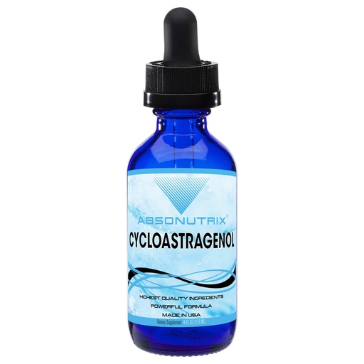 [BRSWYYL2PIHRGH37] Absonutrix Cycloastragenol 98% 5mg, 4 Fl Oz Liquid Bottle, 120 Highly Potent Servings, High Bioavailability, Quick Absorption, GMP-Certified, Non-GMO, Cruelty-Free Products, Made in USA