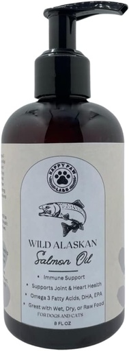 [BRSRMAAQCMCQM3TU] Pure Wild Alaskan Salmon Oil for Dogs & Cats - Omega 3 Skin & Coat Supplement, Natural EPA + DHA Fatty Acids for Joint Function, Brain, Immune & Heart Health (8 FL OZ)